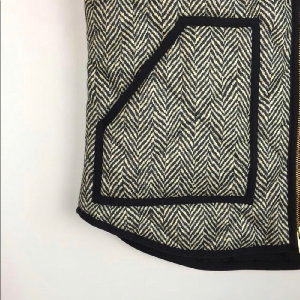 J. Crew Black & White Excursion Herringbone Vest - image 3